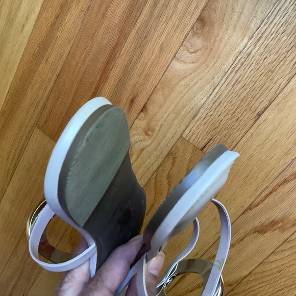 Cecelia New York Mig Leather Slide Sandals Nude Gold SZ 9 NWOT - Picture 10 of 15